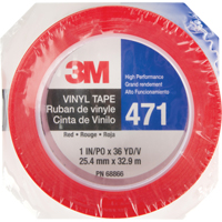 471 Vinyl Tape, 25.4 mm (1") W x 32.9 m (108') L, 5.3 mils, Red Air Extreme Inc.
