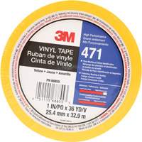 471 Vinyl Tape, 25.4 mm (1") W x 32.9 m (108') L, 5.2 mils, Yellow Air Extreme Inc.