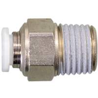 Straight Threaded Connector, 1/4", Brass, NPT Thread Air Extreme Inc.