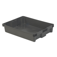 Polylewton Stack-N-Nest&reg; Containers, 6.1" x 29.6" x 22.4", Grey Air Extreme Inc.
