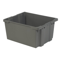 Polylewton Stack-N-Nest&reg; Containers, 15.1" x 30.1" x 24", Grey Air Extreme Inc.