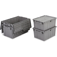 Flipak&reg; Polyethylene Plastic (PE) Distribution Containers, 11.8" x 9.8" x 7.7", Grey Air Extreme Inc.