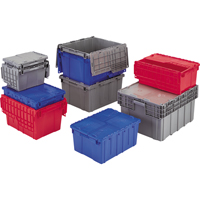 Flipak&reg; Polyethylene Plastic (PE) Distribution Containers, 11.8" x 9.8" x 7.7", Grey Air Extreme Inc.