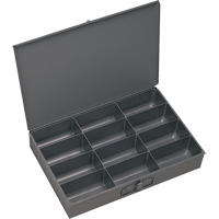 Boîtes &agrave; fond courb&eacute;, Acier, 12 compartiments, 18" la x 12" p, 3" h, Gris Air Extreme Inc.