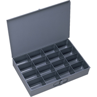 Boîtes &agrave; fond courb&eacute;, Acier, 16 compartiments, 18" la x 12" p, 3" h, Gris Air Extreme Inc.