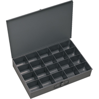 Boîtes &agrave; fond courb&eacute;, Acier, 20 compartiments, 18" la x 12" p, 3" h, Gris Air Extreme Inc.