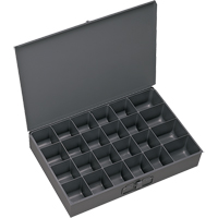 Compartment Scoop Boxes, Steel, 24 Slots, 13-3/8" W x 9-1/4" D x 2" H, Grey Air Extreme Inc.