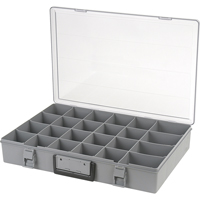 Compartment Case, Plastic, 24 Slots, 18-1/2" W x 13" D x 3" H, Grey Air Extreme Inc.