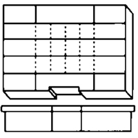 Compartment Case, Plastic, 15-1/2" W x 11-3/4" D x 2-1/2" H, Grey Air Extreme Inc.