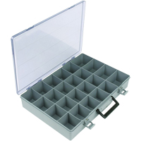 Compartment Case, Plastic, 24 Slots, 15-1/2" W x 11-3/4" D x 2-1/2" H, Grey Air Extreme Inc.