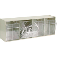Tip-Out Bins Modular Storage System, 23-5/8" W x 6-5/8" D x 8-1/8" H, 4 Drawers Air Extreme Inc.