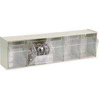 Tip-Out Bins Modular Storage System, 23-5/8" W x 5-1/4" D x 6-1/2" H, 5 Drawers Air Extreme Inc.
