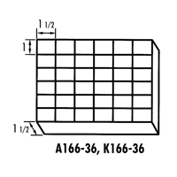 K-Resin Compartment Box, Plastic, 36 Slots, 6-9/16" W x 9-5/8" D x 1-1/2" H, Transparent Air Extreme Inc.