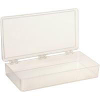 K-Resin Compartment Box, Plastic, 4" W x 8" D x 1-3/16" H, Transparent Air Extreme Inc.