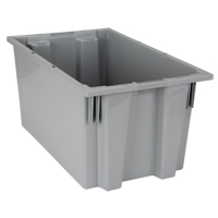 Stack & Nest Totes, 9" x 18" x 11", Grey Air Extreme Inc.