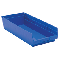 Shelf Bins, 8-3/8" W x 4" H x 17-7/8" D, Blue, 40 lbs. Capacity Air Extreme Inc.