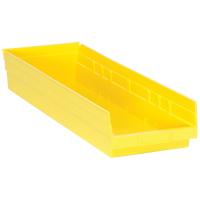 Bacs de rangement pour tablettes, 8-3/8" la x 4" H x 23-5/8" p, Jaune, Capacit&eacute; 50 lb Air Extreme Inc.