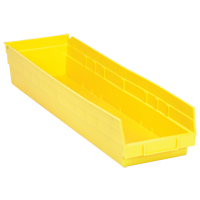 Bacs de rangement pour tablettes, 6-5/8" la x 4" H x 23-5/8" p, Jaune, Capacit&eacute; 50 lb Air Extreme Inc.