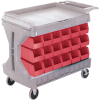 Pro Cart With Blue Bins, Double-sided, 36 bins, 45-5/18" W x 24" D x 34-3/4" H Air Extreme Inc.