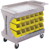 Pro Cart With Yellow Bins, Double-sided, 36 bins, 45-5/18" W x 24" D x 34-3/4" H Air Extreme Inc.