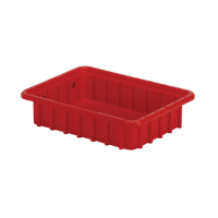 Divider Box&reg; Containers, Polyethylene, 10.8" W x 8.3" D x 2.5" H, Red Air Extreme Inc.