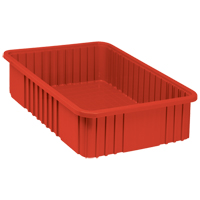 Contenants Divider Box, Plastique, 22,5" la x 17,5" p x 6" h, Rouge Air Extreme Inc.
