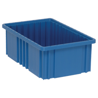 Contenants Divider Box, Plastique, 16,5" la x 10,9" p x 6" h, Bleu Air Extreme Inc.