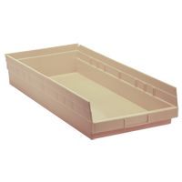 Economy Shelf Bin, 11-1/8" W x 4" H x 23-5/8" D, Ivory, 60 lbs. Capacity Air Extreme Inc.