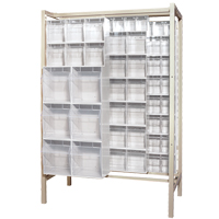 Free-Standing Tip-Out Bins Slider System, 51-1/4" W x 26" D x 77" H, 101 Drawers Air Extreme Inc.