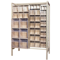 Free-Standing Tip-Out Bins Slider System, 51-1/4" W x 26" D x 77" H, 101 Drawers Air Extreme Inc.