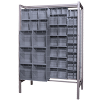 Free-Standing Tip-Out Bins Slider System, 51-1/4" W x 26" D x 77" H, 101 Drawers Air Extreme Inc.