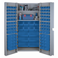 Deep Door Combination Cabinets, 38" W x 24" D x 72" H, Grey Air Extreme Inc.