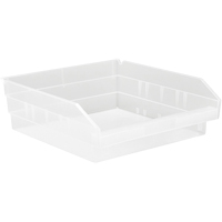 Bacs de rangement pour tablettes, 11-1/8" la x 4" H x 11-5/8" p, Transparent, Capacit&eacute; 30 lb Air Extreme Inc.