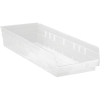 Bacs de rangement pour tablettes, 8-3/8" la x 4" H x 23-5/8" p, Transparent, Capacit&eacute; 50 lb Air Extreme Inc.