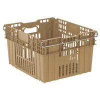 Agricultural Plastic Stack-N-Nest Container, 20" x 24" x 13.4", Beige Air Extreme Inc.