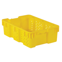 Agricultural Plastic Stack-N-Nest Container, 16" x 23.9" x 7.3", Yellow Air Extreme Inc.