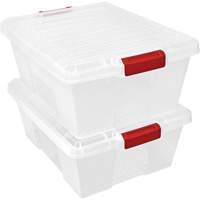 Contenant avec loquets en plastique,  la x 21" p x 7,75" h, Transparent Air Extreme Inc.