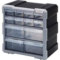 Armoire &agrave; tiroir, Plastique, 12 tiroirs, 10-1/2" x 6-1/4" x 10-1/4", Noir Air Extreme Inc.