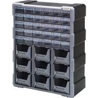 Armoire &agrave; tiroir, Plastique, 39 tiroirs, 15" x 6-1/4" x 18-3/4", Noir Air Extreme Inc.