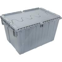 Flip Top Plastic Distribution Container, 21.65" x 15.5" x 12.5", Grey Air Extreme Inc.