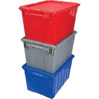 Flip Top Plastic Distribution Container, 21.65" x 15.5" x 12.5", Grey Air Extreme Inc.