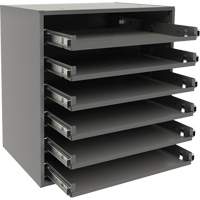 Small Bearing Slide Rack, Steel, 6 Slots, 15-9/16" W x 11-7/8" D x 16-3/8" H, Grey Air Extreme Inc.