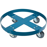 Drum Dolly, Steel, 1500 lbs. Capacity, 24" Diameter, Polyurethane Casters Air Extreme Inc.