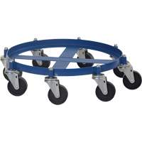 Octagon Drum Dolly, Steel, 2000 lbs. Capacity, 27-1/16" Diameter, Cast Iron Casters Air Extreme Inc.