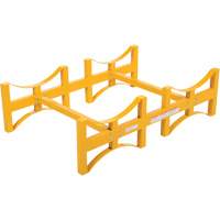Porte-barils empilable en acier, 2 barils, Capacit&eacute; de 1600 lb, 45-1/2" la x 29-7/8" p x 12-3/4" h Air Extreme Inc.