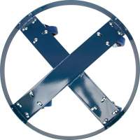 Drum Dolly, Steel, 1400 lbs. Capacity, 24" Diameter, Blue Elastic Casters Air Extreme Inc.