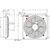 All Purpose Wall Fans, Commercial, 2 Speed, 10" Diameter Air Extreme Inc.