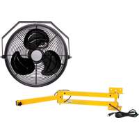 Trousse de ventilateur pour poste de travail industriel avec bras double verrouillable, Industriel, 3 vitesses, Diam&egrave;tre de 12" Air Extreme Inc.
