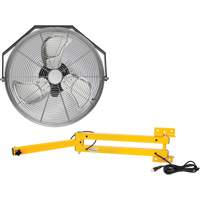 Trousse de ventilateur pour poste de travail industriel avec bras double verrouillable, Industriel, 3 vitesses, Diam&egrave;tre de 18" Air Extreme Inc.