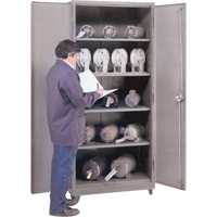 Heavy Gauge Storage Cabinets, Steel, 3 Shelves, 60" H x 36" W x 21" D, Grey Air Extreme Inc.